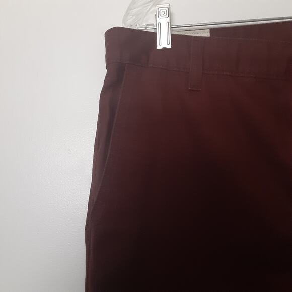 Levis Pants Mens 36x30 Maroon Flat Front White Tab Canvas - Picture 2 of 9